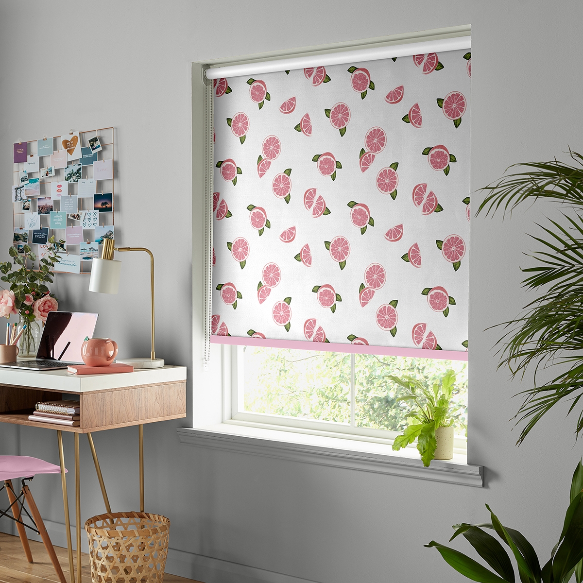 Product photograph of Skinny Dip Grapefruit Pink Roller Blind from Choice Furniture Superstore.